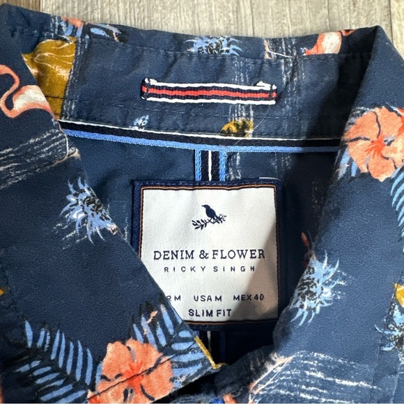 Denim And Flower, Men’s Medium, Slim Fit, Summer Vacation Polo, Lot Of 2 - Picture 2 of 4